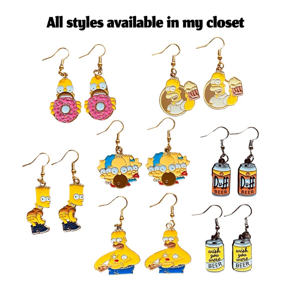 The Simpsons Family Faces Earrings - Picture 3 of 3